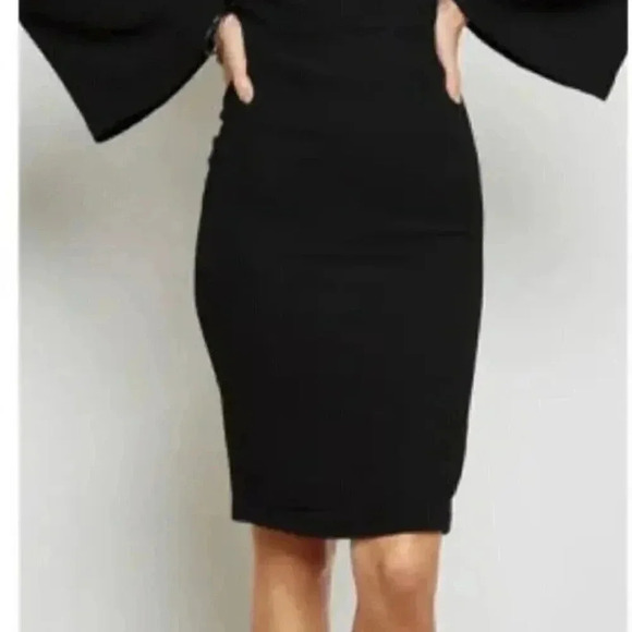Bardot Mock-neck Cold-shoulder Cut Out Sheath Dress Size 4 XS - Picture 4 of 11